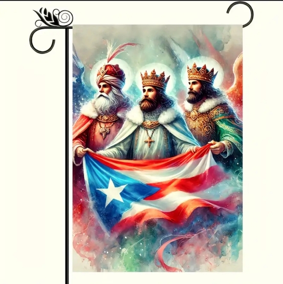 Three Kings & Puerto  Rico Yard Sign Flag NWT 3 Kings Day - Picture 6 of 6